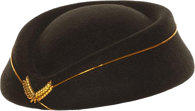 Flight Attendant Stewardess Hat Black