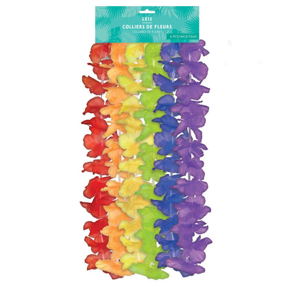 Floral Value Pack Rainbow Leis 6ct