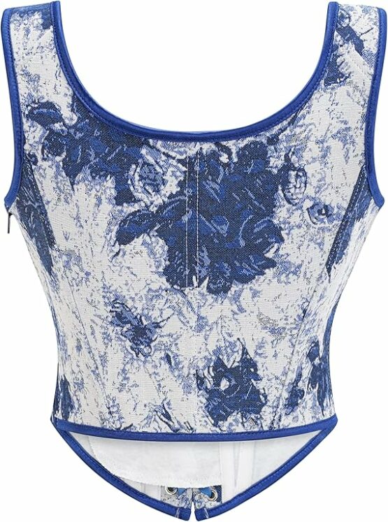 Flower Print Corset | Blue