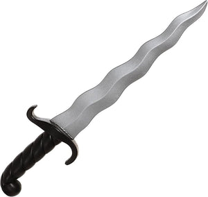 Sword with a black handle on a white background