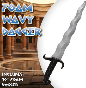 Foam wavy dagger with architectural background