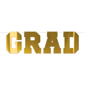 Gold 'GRAD' letters on a white background
