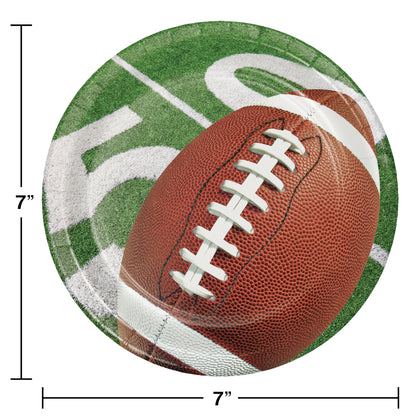 Football Party 7in Paper Plates 8ct