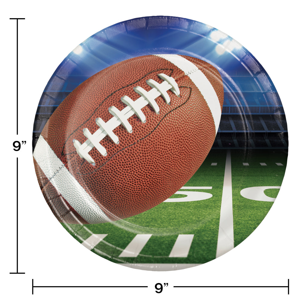 Football Party 9in Paper Plates 8ct