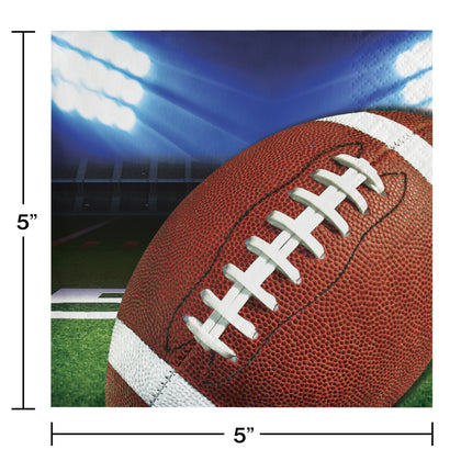 Football Party Beverage Napkins 16ct