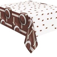 Football Party Rectangular Plastic Table Cover  54" x 84"