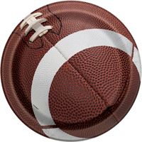 Football Party Round 9" Dinner Plates  8ct