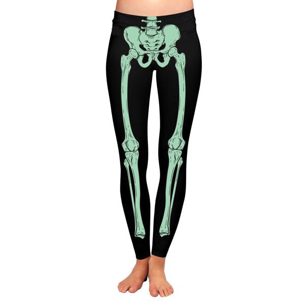 Funny Bones Bad To The Bone Glow Leggings | Adult