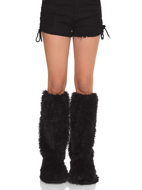 Furry Boot Covers | Black