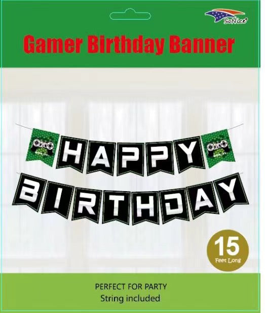 Gamer Happy Birthday Banner