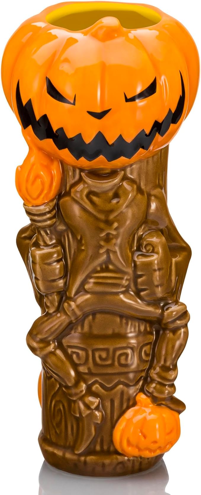 Geeki Tikis Disney The Nightmare Before Christmas Pumpkin King Ceramic Mug | Party Cocktail Tumbler For Liquor and Beverages | Holds 16 Ounces