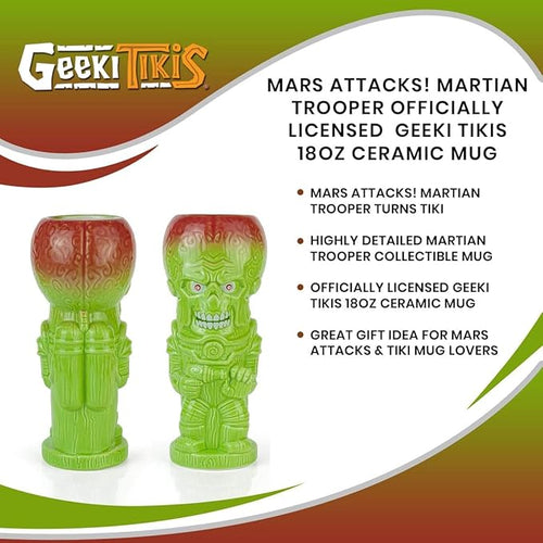 Geeki Tikis Mars Attacks 18 oz Ceramic Coffee Mug - Martian Trooper