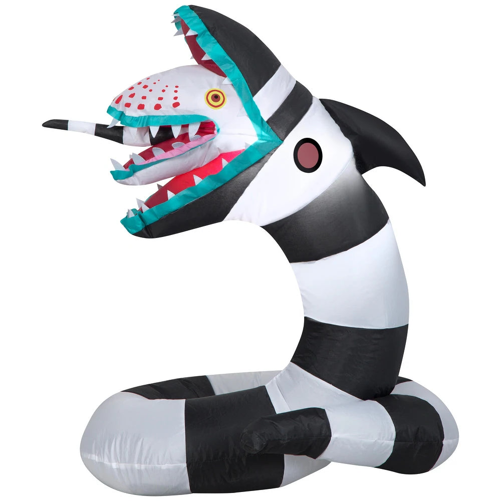 Gemmy Animated Airblown Inflatable Beetlejuice Sandworm w/LEDs Giant WB , 9.5 ft Tall