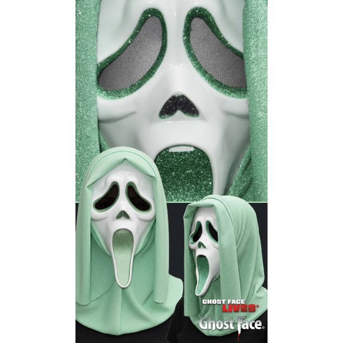 Ghost Face® Glitter Mask | Pistachio Green