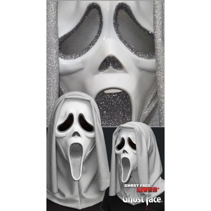 Ghost Face® Glitter Mask | Silver