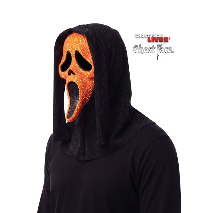 Ghost Face® Orange Bling Mask