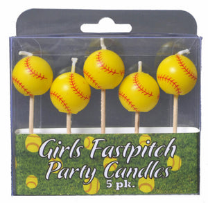 Girl’s Fastpitch – Softball Candles 5ct