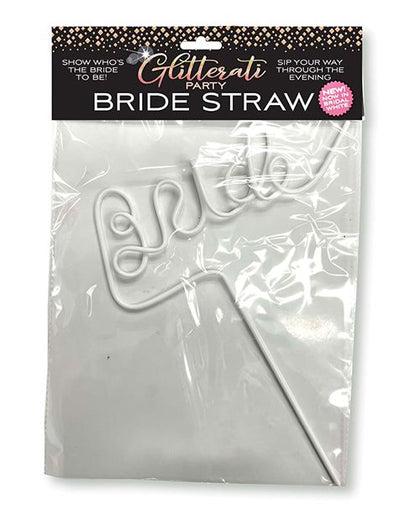 Glitterati Bride Straw - White
