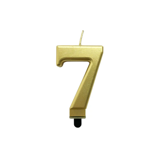 4in Gold Number Candle