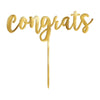 Gold Congrats Mirror Cake Topper