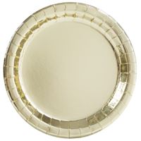 Gold Foil Round 9" Dinner Plates  8ct - Foil Board