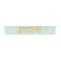 Gold Foil "Sunshine" Fringe and Letter Garland Kit  4 ft
