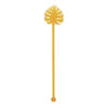 Gold Palm Leaf Plastic Drink Stirrers  8ct