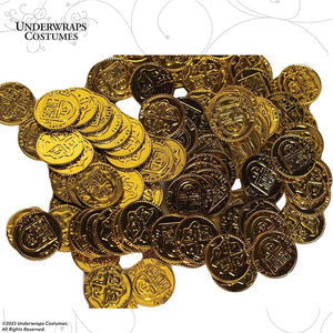Gold coins with a 'Underwraps Costumes' logo in the corner