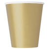 Gold Solid 9oz Paper Cups  20ct