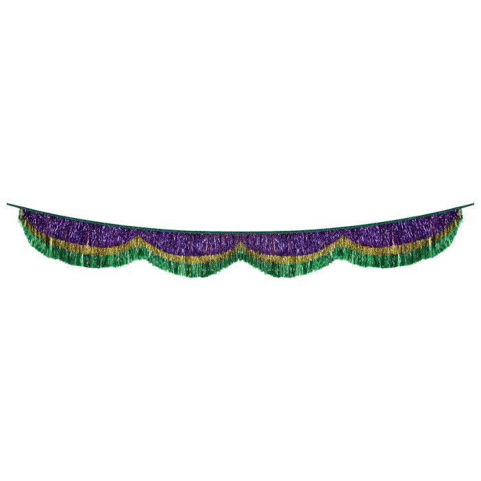 Gold, green, purple; ribbon ties