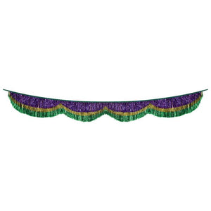 Gold, green, purple; ribbon ties