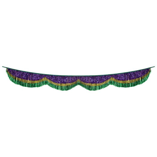 Gold, green, purple; ribbon ties
