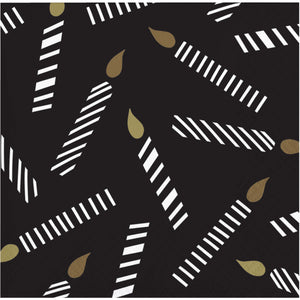Golden Wishes Happy Birthday Beverage Napkins 16ct