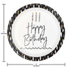 Golden Wishes Happy Birthday Paper 9in Plates 8ct