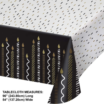 Golden Wishes Happy Birthday Paper Table Cover