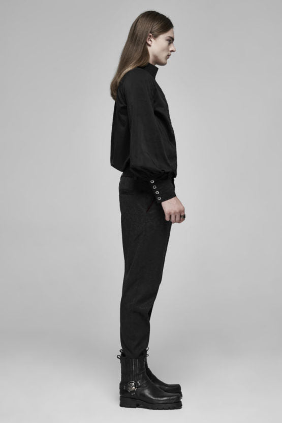 Gothic Fire Dragon Long Sleeve Shirt | Black