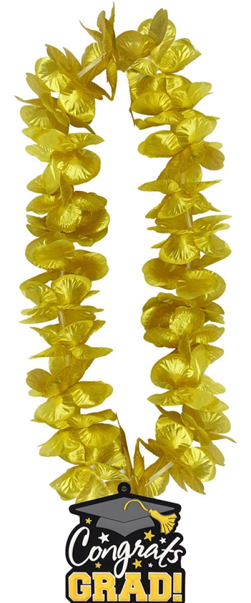 Grad Lei with Pendant | Gold