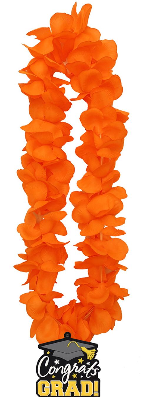 Grad Lei with Pendant | Orange