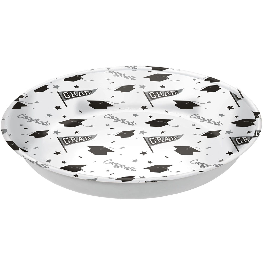 Grad Plastic Bowl - White| Graduation