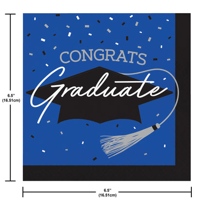 Graduation Lunch Napkins 36ct | Blue