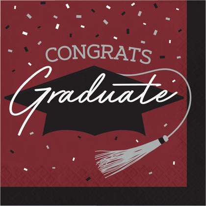 Graduation Lunch Napkins 36ct | Burgundy