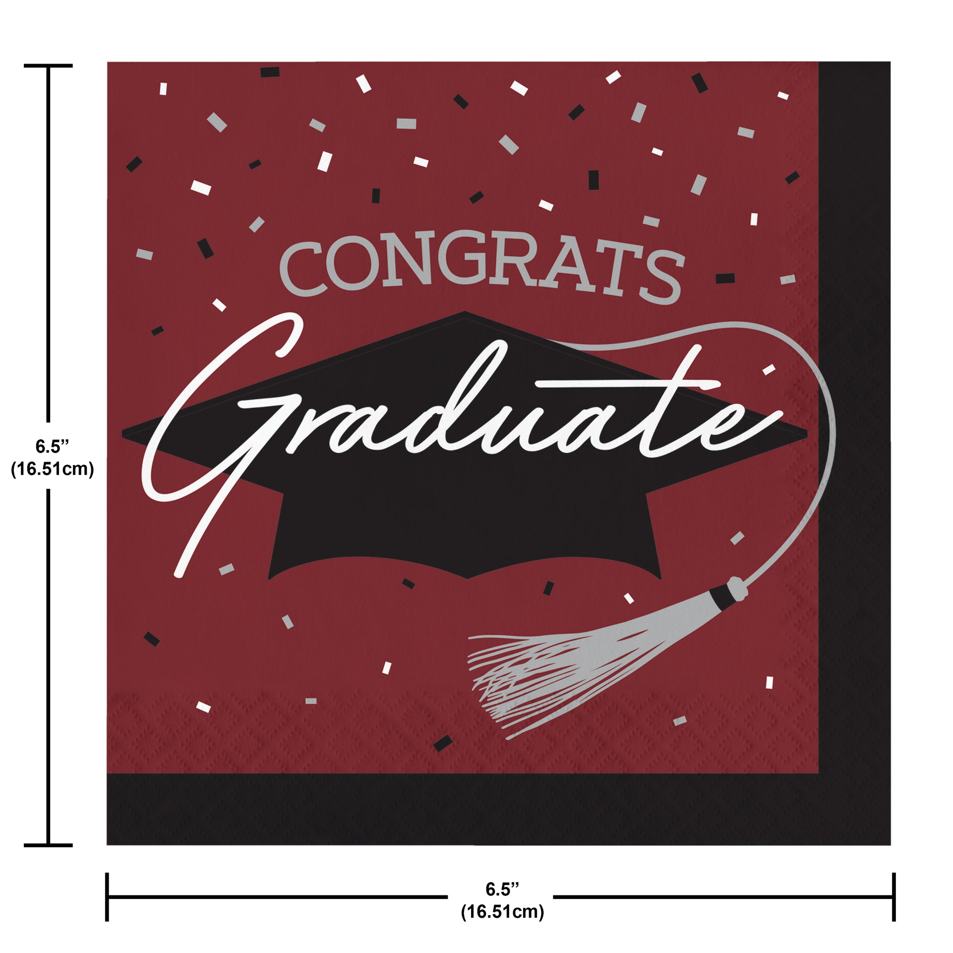 Graduation Lunch Napkins 36ct | Burgundy