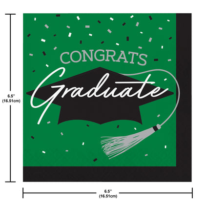 Graduation Lunch Napkins 36ct | Green