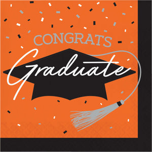 Graduation Lunch Napkins 36ct | Orange