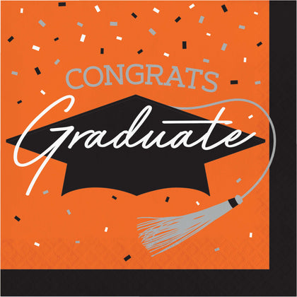 Graduation Lunch Napkins 36ct | Orange