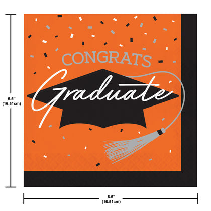 Graduation Lunch Napkins 36ct | Orange