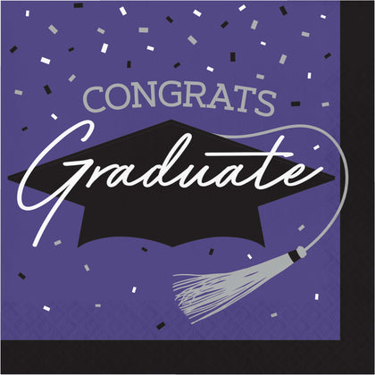 Graduation Lunch Napkins 36ct | PurpleGraduation Lunch Napkins 36ct | Purple