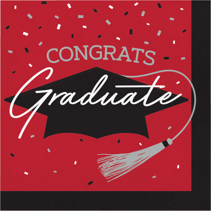 Graduation Lunch Napkins 36ct | Red