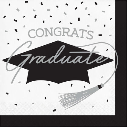 Graduation Lunch Napkins 36ct | White