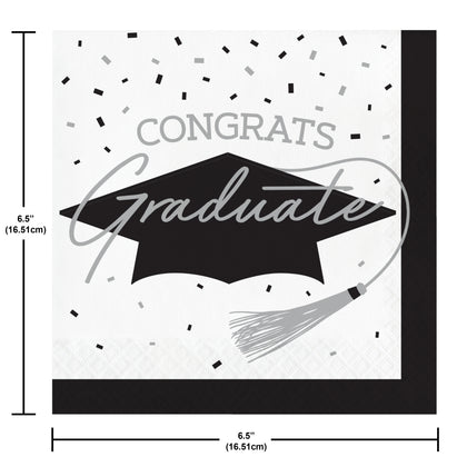 Graduation Lunch Napkins 36ct | White